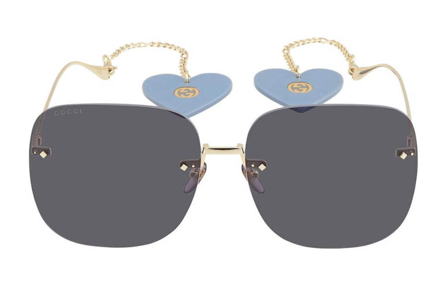 GUCCI Rimless Square Sunglasses Women's
