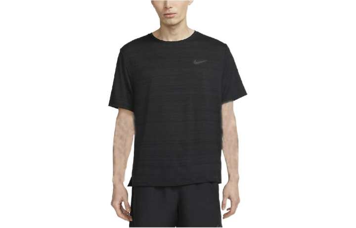 Nike Nike T Shirts Men's Black Crew Neck Moderate Straight Fit