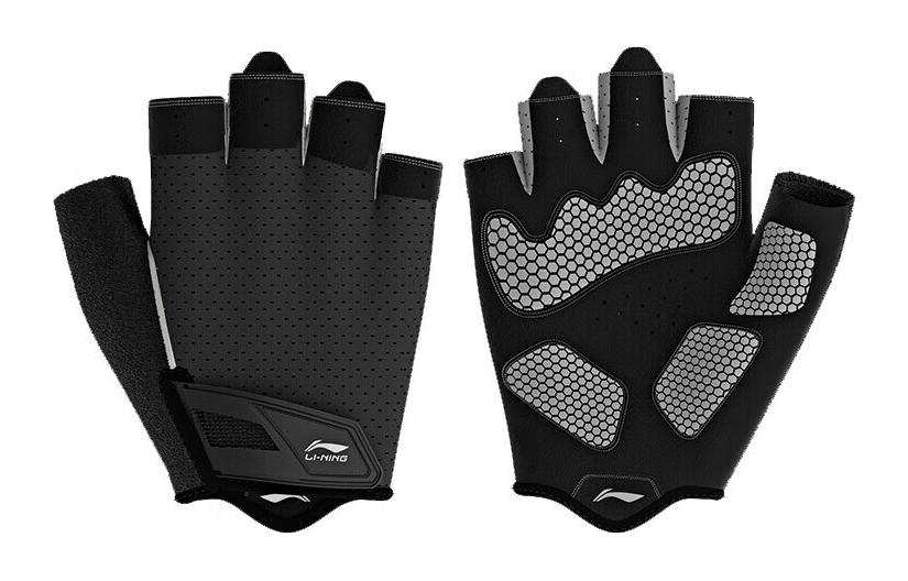 Li-Ning Li Ning Sports Gloves Unisex Black Gray Color