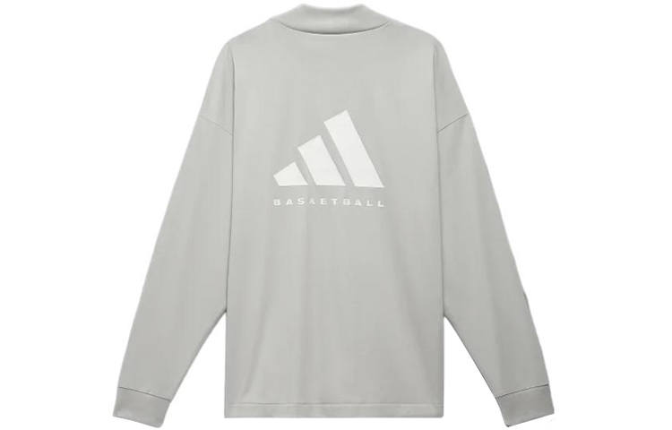 Adidas Adidas Drop Shoulder Sleeve T Shirt Unisex Light Gray International Version