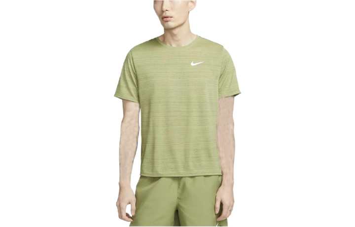 Nike Nike T Shirts Men's Green Crew Neck Moderate Straight Fit