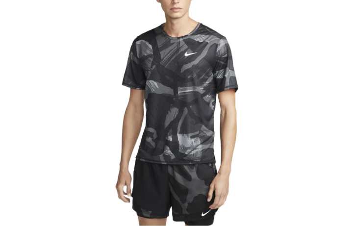 Nike Nike T Shirts Men's Black Crew Neck Thin Straight Fit