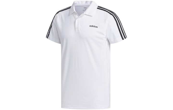 Adidas Adidas T Shirts Men's White Polo Collar Thin Straight Fit