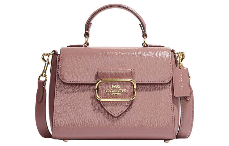COACH Leather Handbag Small Women's Rose Pink