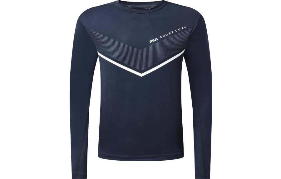 FILA T Shirts Men's Royal Blue Crew Neck Moderate Straight Fit