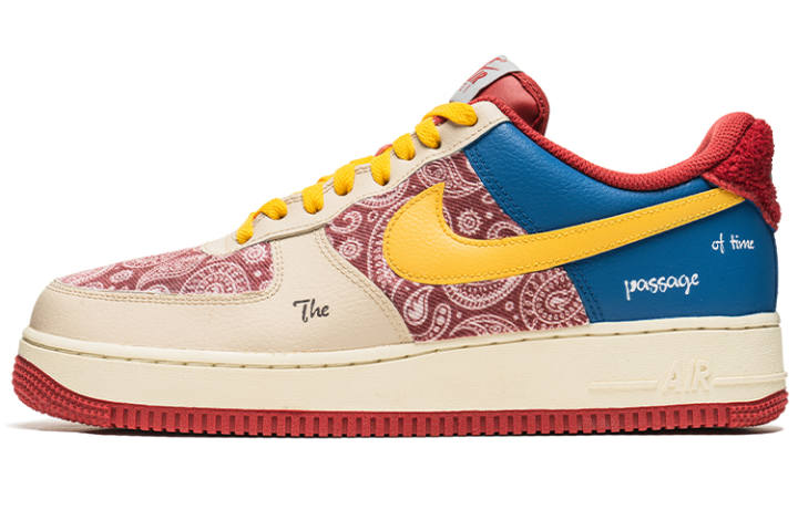 Nike Nike Air Force 1 Skateboard Shoes Men's Beige Red Blue
