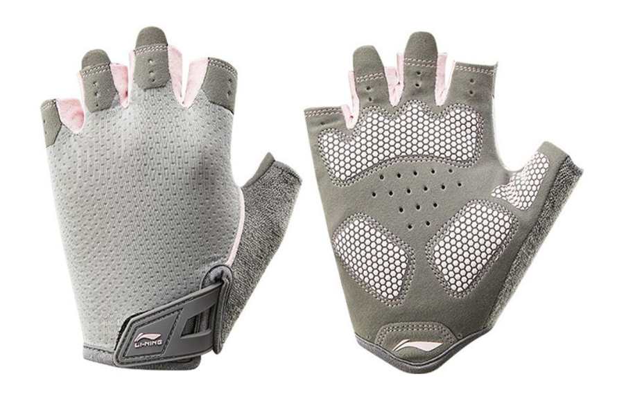 Li-Ning Li Ning Sports Glove Unisex Gray/Pink