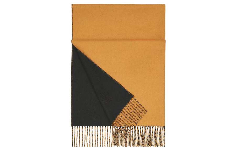 HERMES HERMES Knit Scarves Unisex Black/Yellow