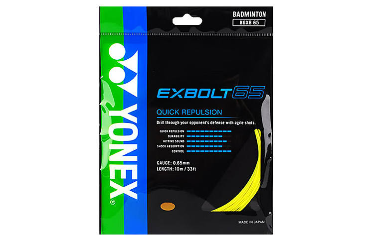 YONEX YONEX Badminton Racket Strings 0.65mm String Gauge 23 None Lbs String Tension Unisex White/Yellow/Black/Red/Blue/Purple