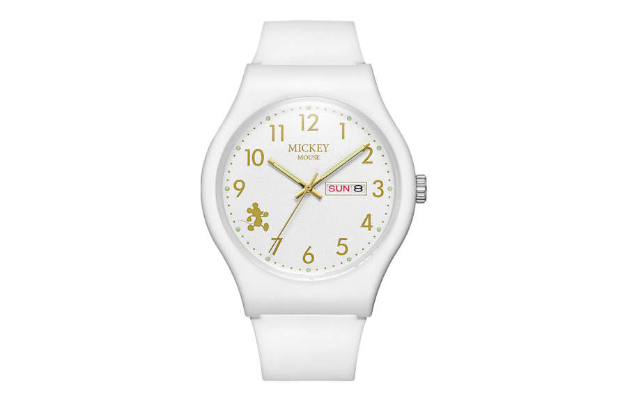 Disney Disney Quartz Movement Silicone Strap Watch Unisex White Dial