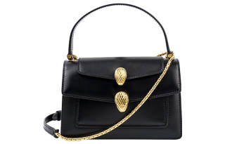BVLGARI Alexander Wang, Collaboration Calfskin Handbag, Shoulder Bag, Crossbody Bag, Fanny Pack Small Women's Black