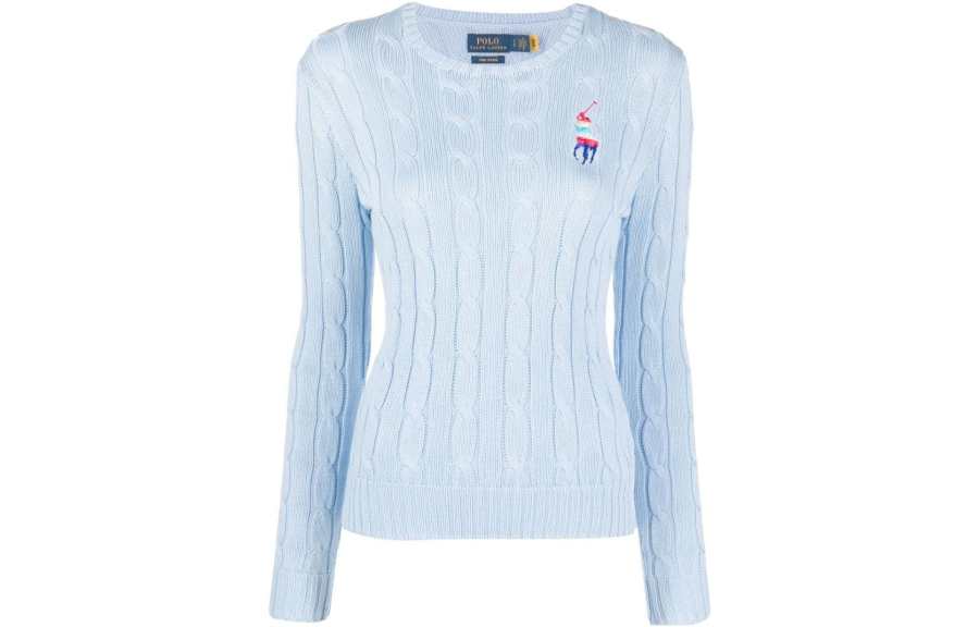 Polo Ralph Lauren Big Pony FW22 Knitwear Classic Version Women's Blue