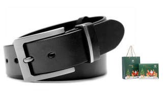 Ace Paul Washed Silver Square Buckle, Business Suit Formal Dress Needle Buckle Wide Version Business Casual With Box