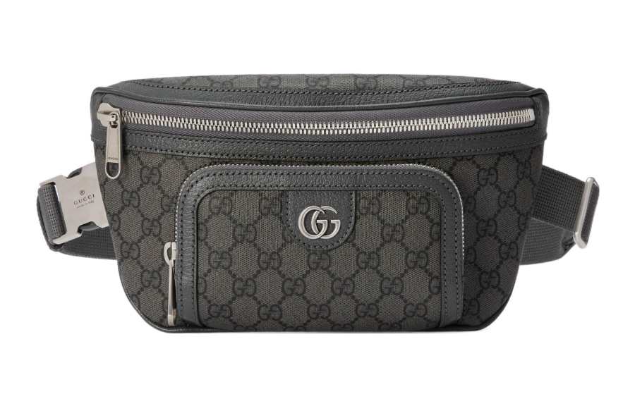 GUCCI Ophidia Canvas Fanny Pack Men's Gray