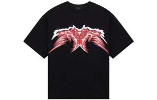 WE11DONE SS23 T Shirts Unisex Black Crew Neck Moderate Straight Fit