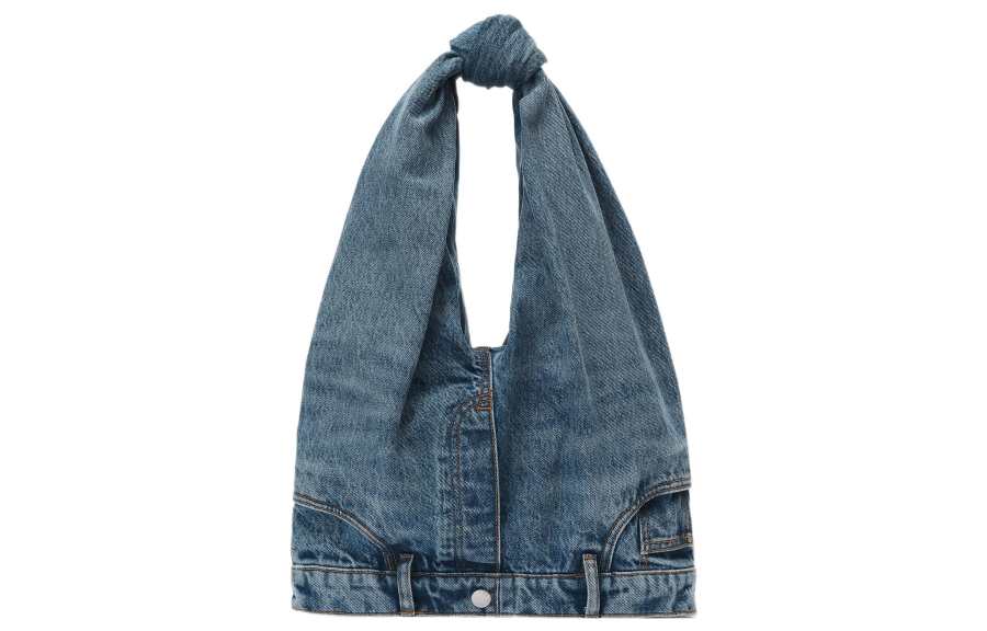 Alexander Wang Denim With Cotton Hobo Bag Handbag Small Women's Indigo