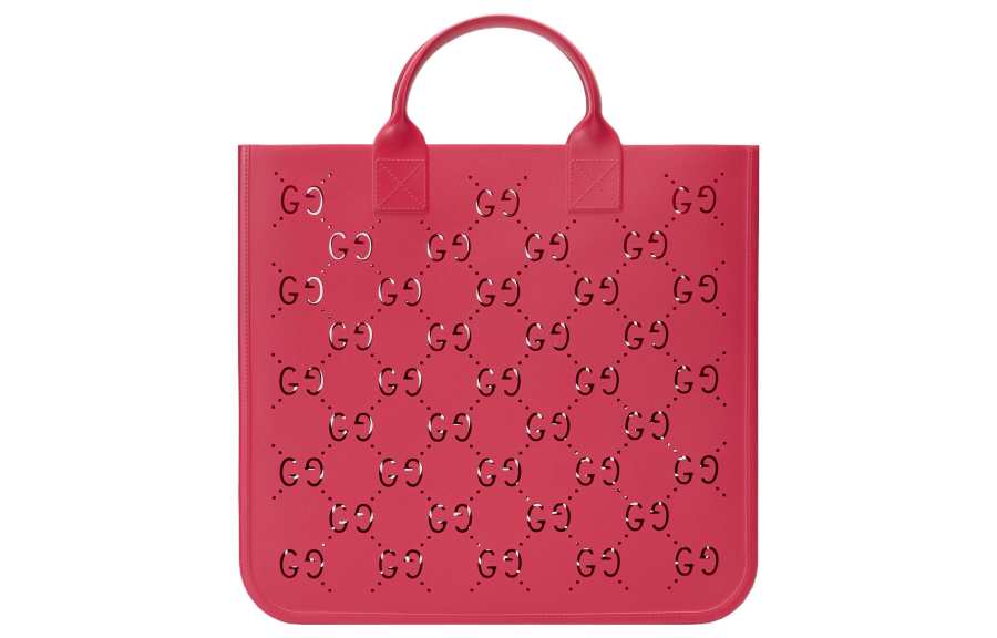 GUCCI Rubber Tote Bag, Shopping Bag, Handbag, Kids' Bag Kids' Fuchsia