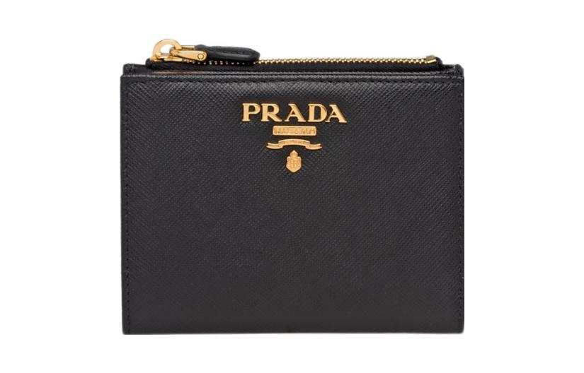 PRADA PRADA Saffiano Leather Wallet Small Women's Black