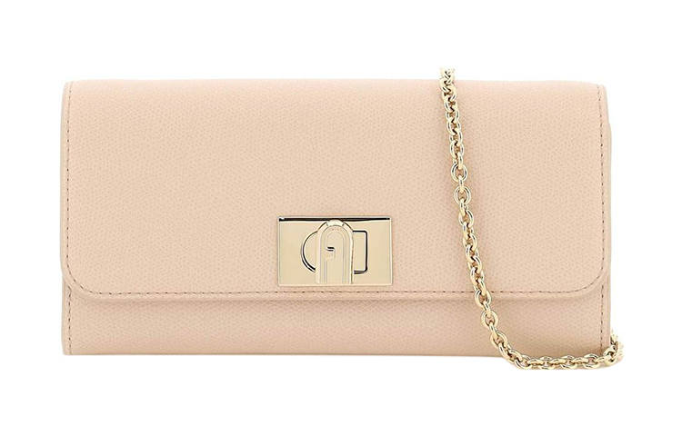 Furla Calfskin Shoulder Bag, Crossbody Bag, Wallet Women's Pink