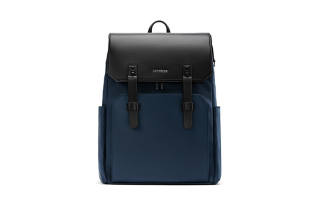 SAMSONITE Cow Leather Backpack Unisex Blue/Black