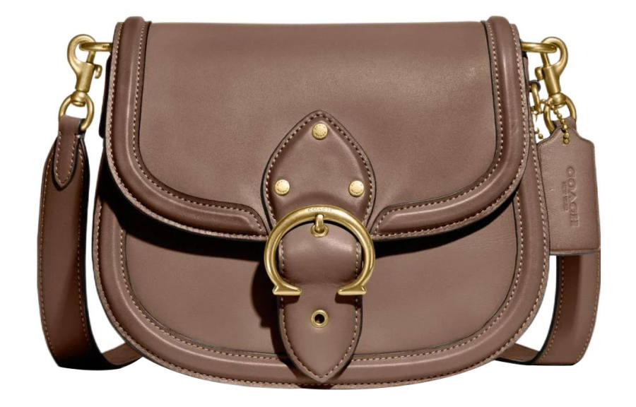 COACH Beat Leather Crossbody Bags Small Women's Taupe
