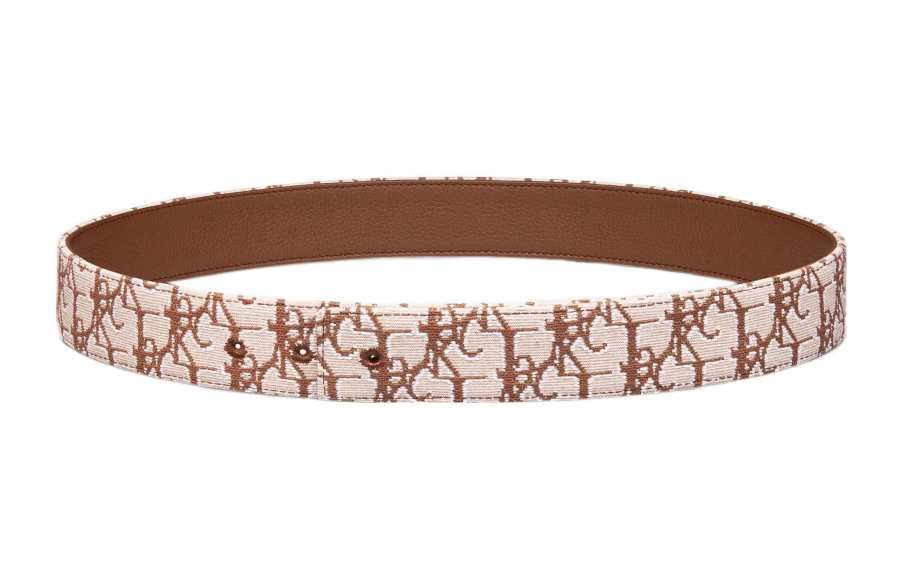 DIOR DIOR Cow Leather Belts Men's Width 3.5cm