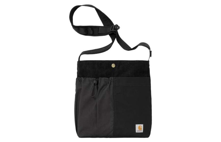 Carhartt WIP Cotton Canvas With Corduroy Crossbody Bag, Shoulder Bag Regular Unisex Black