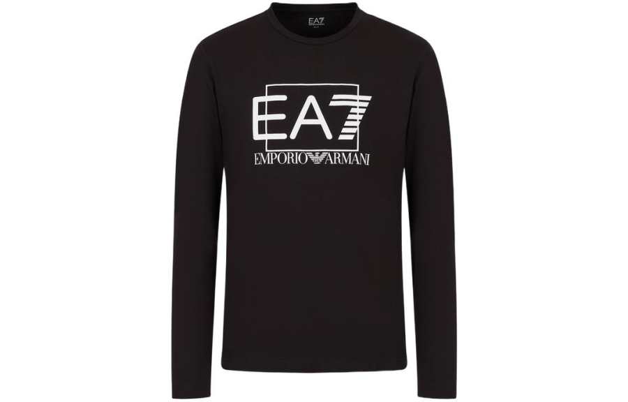 EMPORIO ARMANI T Shirts Men's Black Crew Neck Moderate Straight Fit
