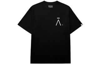 Fragment Design Fragment Design Peace Piece T Shirts Men's Black Crew Neck Thin Straight Fit