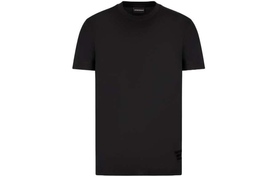 EMPORIO ARMANI T Shirts Men's Black Crew Neck Moderate
