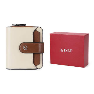 GOLF Cow Leather Clutch Document Bag, Coin Purse, Business Wallet Regular Women's Burgundy/Black/Brown/Ecru/Jasper