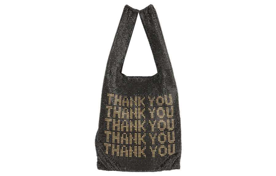 Alexander Wang Lambskin Bucket Bag Handbag Mini Women's Black/Gold