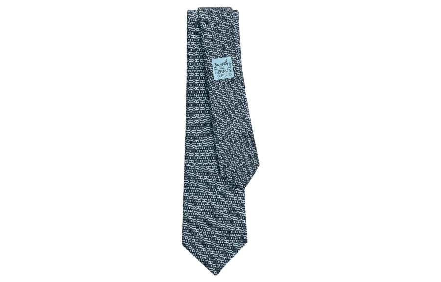 HERMES HERMES Glenan Ties Men's Marine Blue