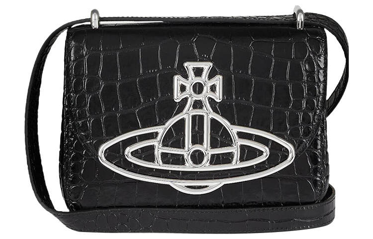 Vivienne Westwood Linda Cow Leather Crossbody Bags Women's Black