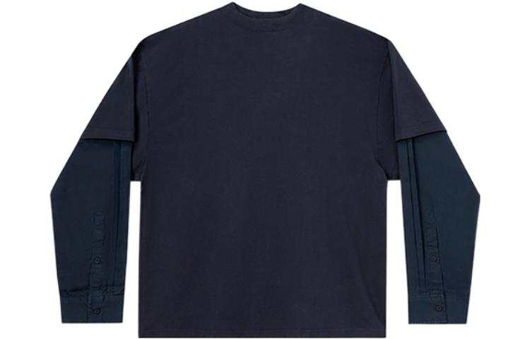 Balenciaga T Shirt Regular Fit Men's Navy Blue