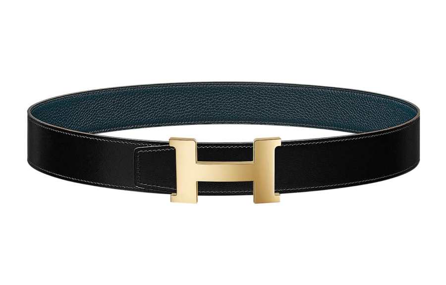 HERMES HERMES Constance Cow Leather, Leather Belts Men's Width 3.8cm