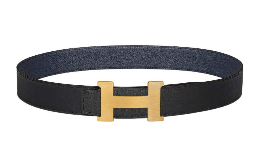 HERMES HERMES Constance Cow Leather Belts Men's Width 3.8cm
