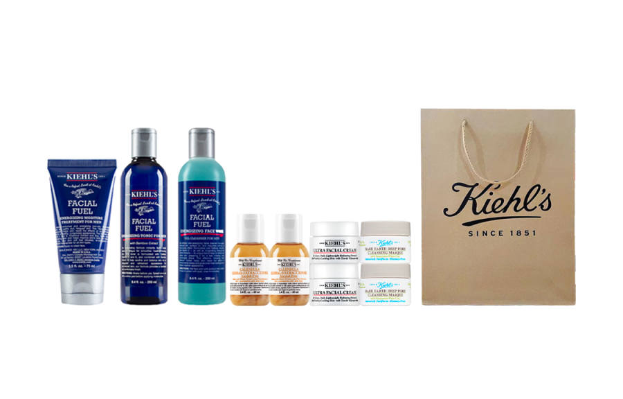 Kiehl's Men's Active Celebrity Skincare Set Moisturizing And Nourishing Cleaning Soothing