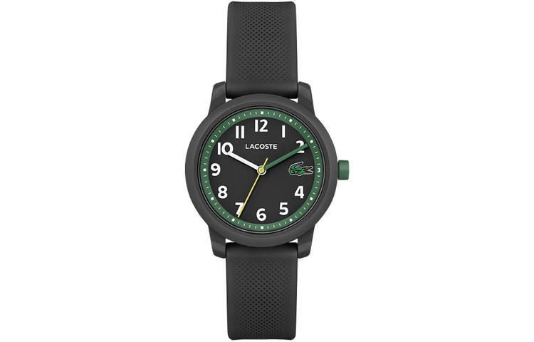 LACOSTE 12.12 KIDS Wrist Watches Quartz Movement Silicone Strap 33mm Black Dial Kids'