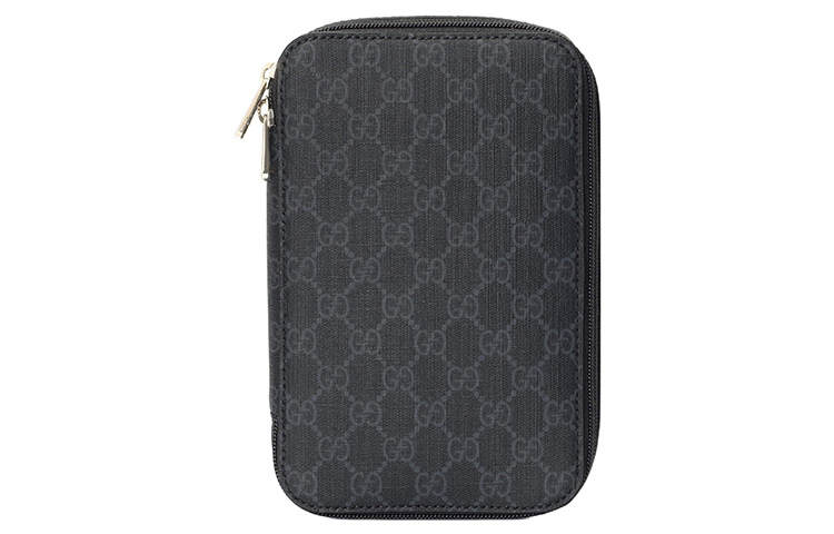 GUCCI GUCCI Canvas With Leather Storage Bag Mini Men's Black