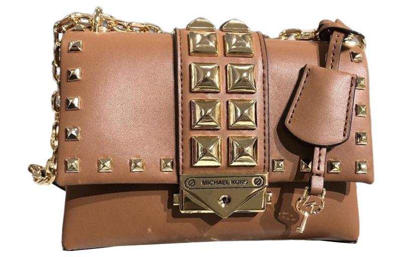 MICHAEL KORS Cece Leather Shoulder Bag, Crossbody Bag Regular Women's Brown