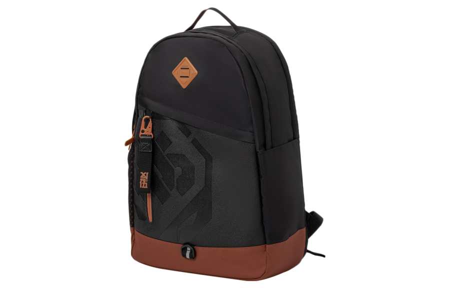 Li-Ning Li Ning Badfive Polyester Laptop Bag, Sports Bag, Backpack Regular Unisex Black/Khaki