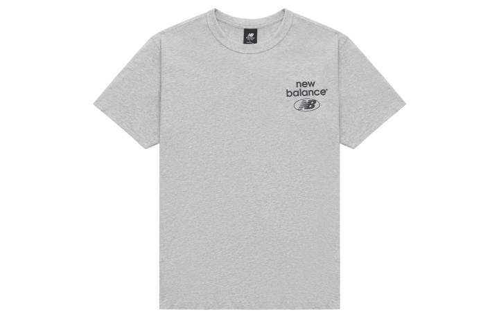 New Balance New Balance T Shirts Unisex Light Gray Crew Neck Moderate Straight Fit