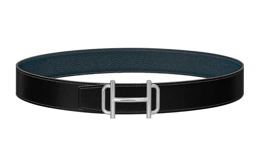 HERMES HERMES Royal Cow Leather Belts Men's Width 3.8cm