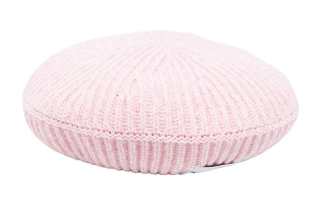 GANNI Logo Patch Ribbed Knit Hat