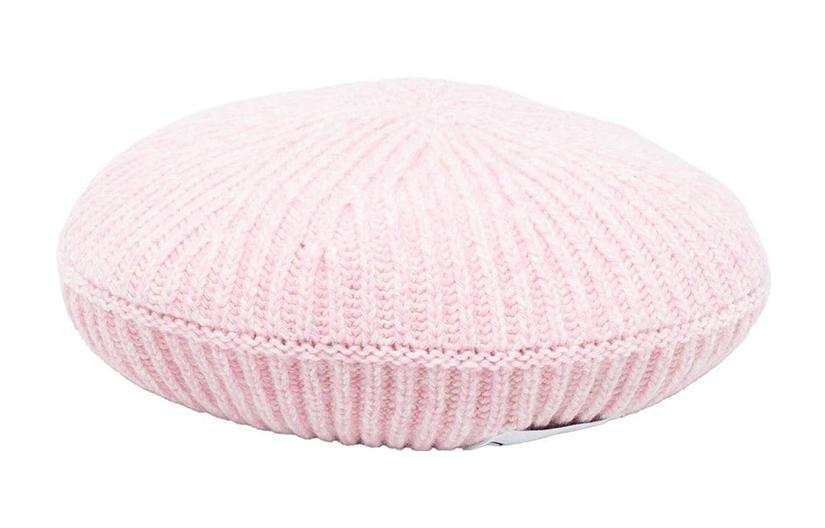GANNI GANNI Logo Patch Ribbed Knit Hat