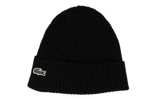 LACOSTE Rib Knit Brushed Beanie