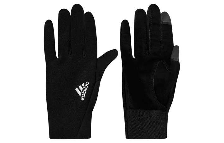 Adidas Adidas Polyester, Cotton Gloves Women's Black