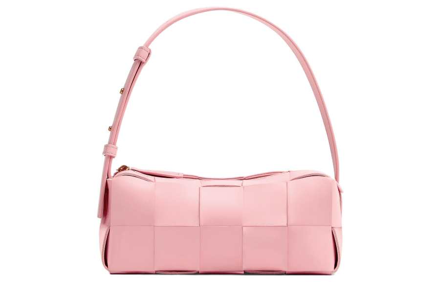 Bottega Veneta Brick Casstte Leather Waffle Bag Shoulder Bag, Handbag, Shoulder Bag Women's Pink