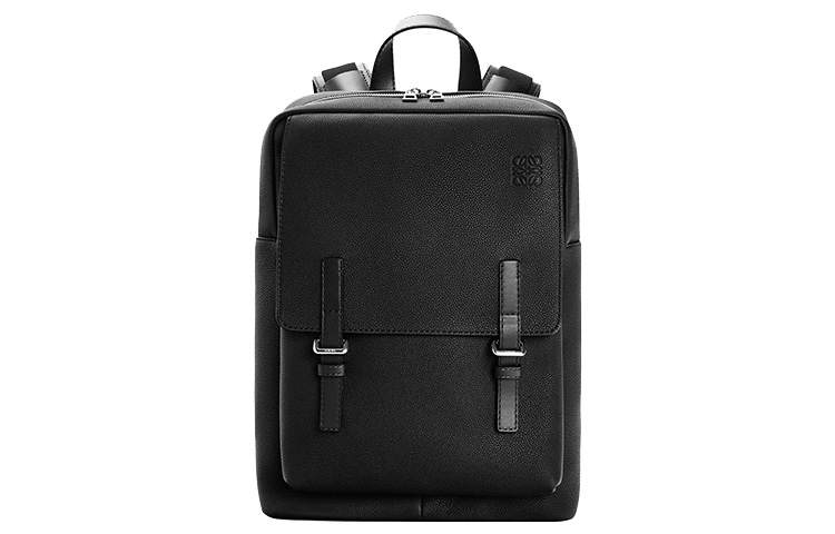 LOEWE LOEWE Soft Grain Calfskin Handheld Backpack Men's Black
